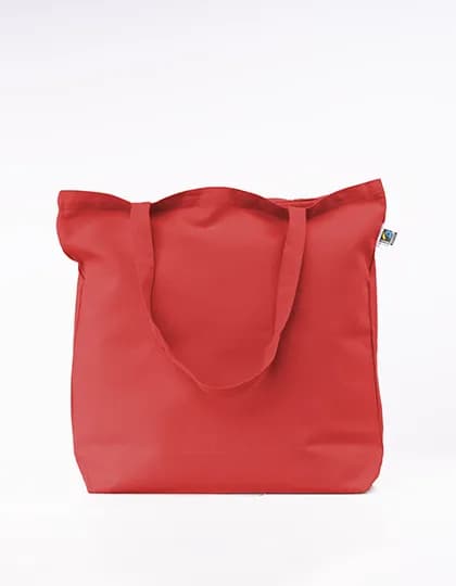 Fairtrade Cotton Canvas Bag - Red (ca. Pantone 200C)