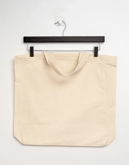 Cotton Bag Side Fold Short Handles - Natural