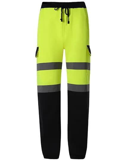 Hi-Vis Jogging Bottoms - Hi-Vis Yellow/Navy