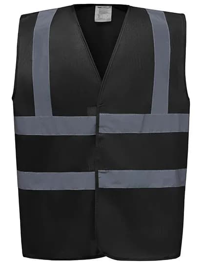 Hi-Vis 2 Bands & Braces Waistcoat - Black