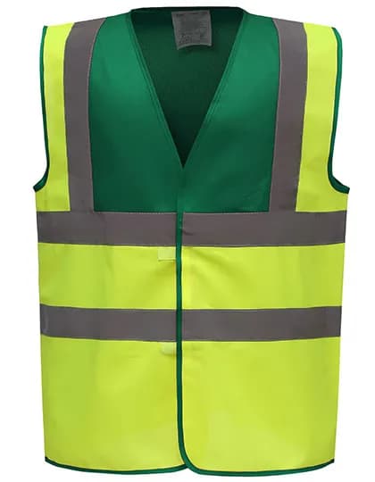 Hi-Vis 2 Bands & Braces Waistcoat - Paramedic Green/Hi-Vis Yellow