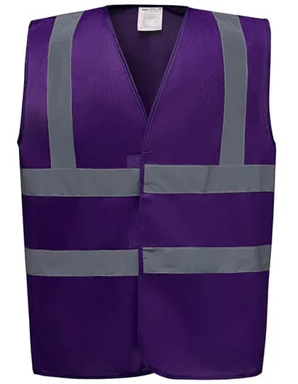 Hi-Vis 2 Bands & Braces Waistcoat - Purple