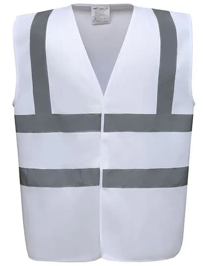 Hi-Vis 2 Bands & Braces Waistcoat - White