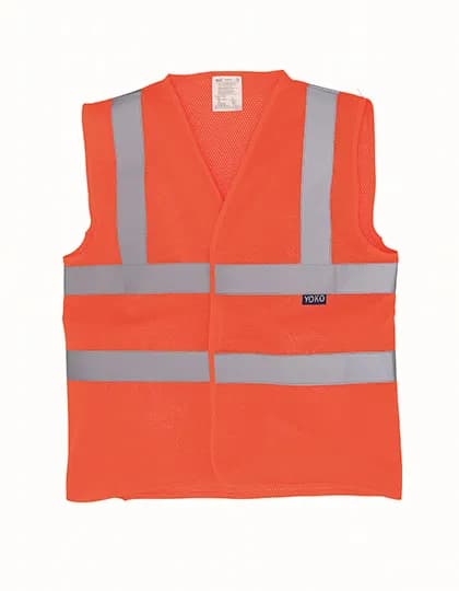 Hi-Vis Top Cool Recycled Open Mesh Waistcoat - Hi-Vis Orange