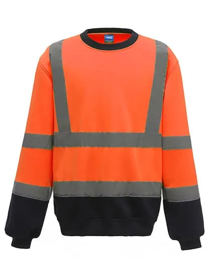 Hi-Vis Sweatshirt - Hi-Vis Orange/Navy