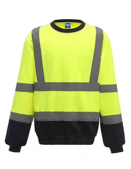Hi-Vis Sweatshirt - Hi-Vis Yellow/Navy