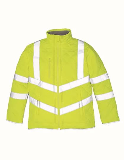 Hi-Vis Kensington Jacket With Fleece Lining - Hi-Vis Yellow