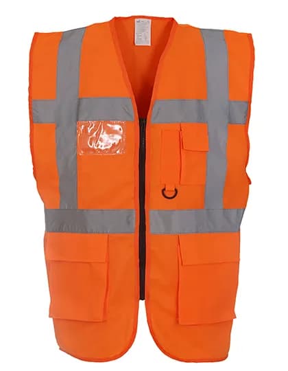 Multi-Functional Executive Waistcoat - Hi-Vis Orange