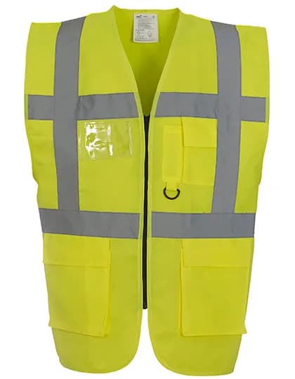 Multi-Functional Executive Waistcoat - Hi-Vis Yellow
