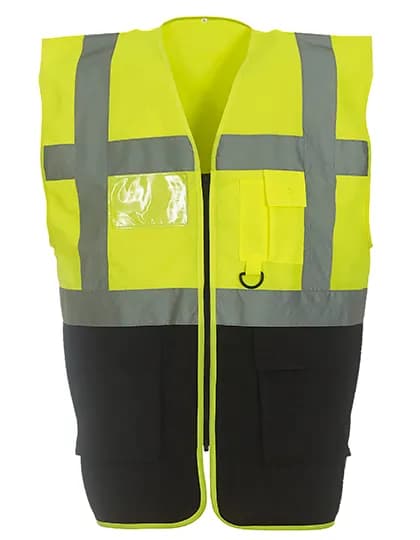 Multi-Functional Executive Waistcoat - Hi-Vis Yellow/Black