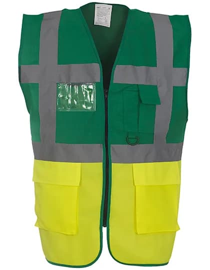 Multi-Functional Executive Waistcoat - Paramedic Green/Hi-Vis Yellow