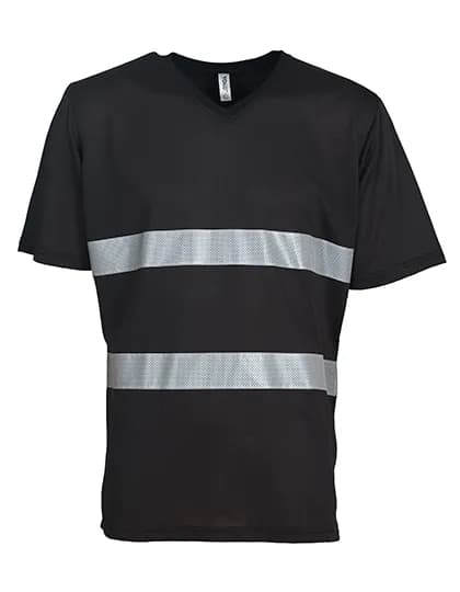 Hi-Vis Top Cool Super Light V-Neck T-Shirt - Black