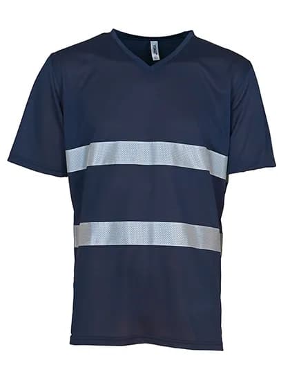 Hi-Vis Top Cool Super Light V-Neck T-Shirt - Navy