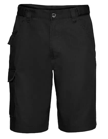 Workwear Polycotton Twill Shorts - Black