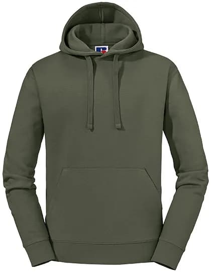 Mens Authentic Hooded Sweat - Olive