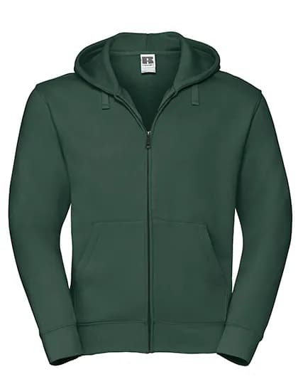 Mens Authentic Zipped Hood Jacket - Bottle Green
