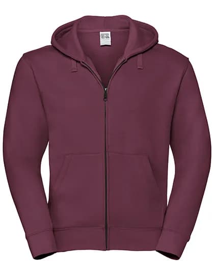 Mens Authentic Zipped Hood Jacket - Burgundy