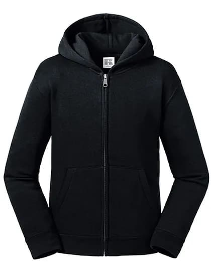 Kids Authentic Zipped Hood Jacket - Black