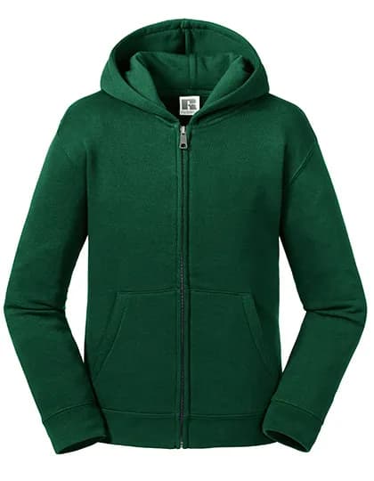Kids Authentic Zipped Hood Jacket - Bottle Green