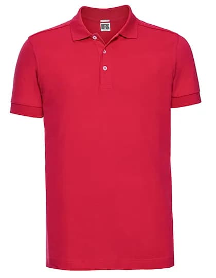 Mens Fitted Stretch Polo - Classic Red