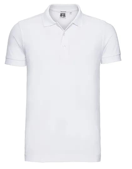 Mens Fitted Stretch Polo - White