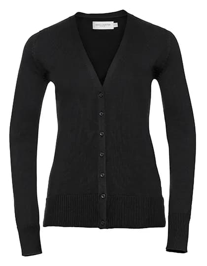 Ladies´ V-Neck Knitted Cardigan - Black