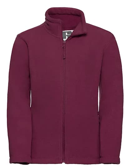 Kids Full Zip Outdoor Fleece - Burgundy