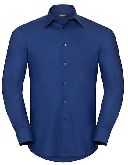 Mens Long Sleeve Tailored Oxford Shirt - Bright Royal