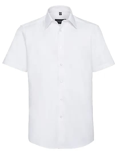 Mens Short Sleeve Tailored Oxford Shirt - White