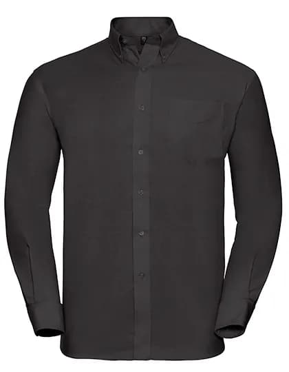 Mens Long Sleeve Classic Oxford Shirt - Black