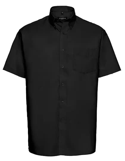 Mens Short Sleeve Classic Oxford Shirt - Black