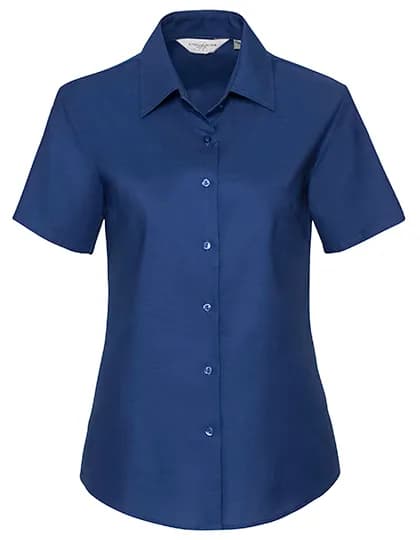 Ladies Short Sleeve Tailored Oxford Shirt - Bright Royal