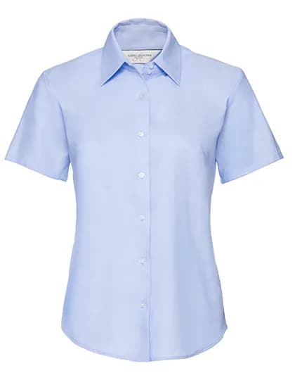 Ladies Short Sleeve Tailored Oxford Shirt - Oxford Blue