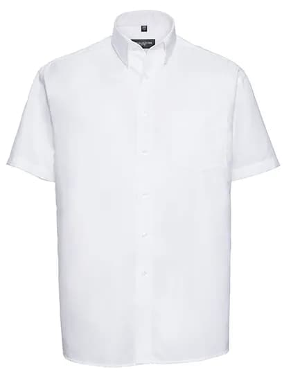 Mens Short Sleeve Classic Oxford Shirt - White