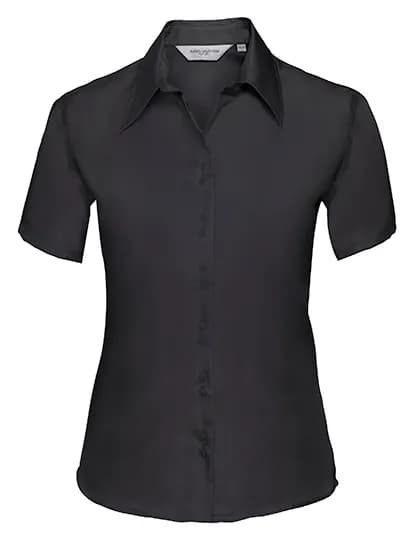 Ladies Short Sleeve Tailored Ultimate Non-Iron Shirt - Black