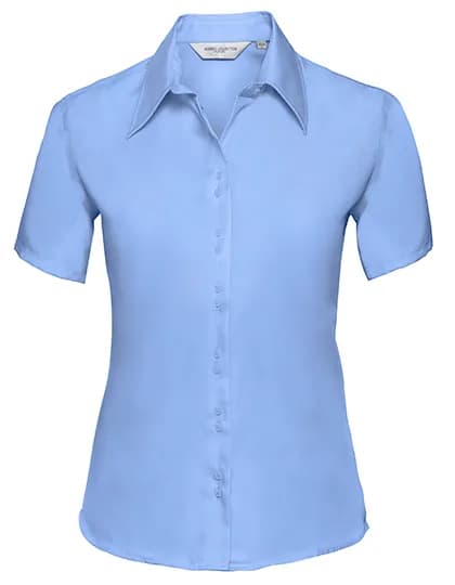 Ladies Short Sleeve Tailored Ultimate Non-Iron Shirt - Bright Sky