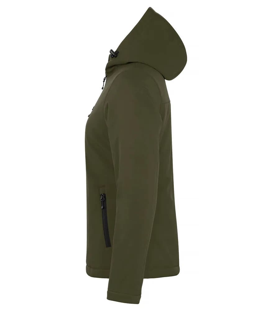 Padded Hoody Softshell Women - Fog Green