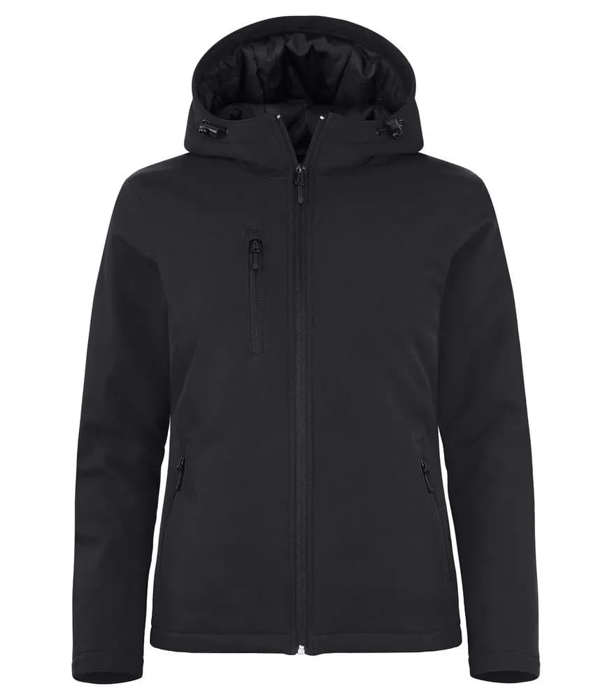Padded Hoody Softshell Women - Black