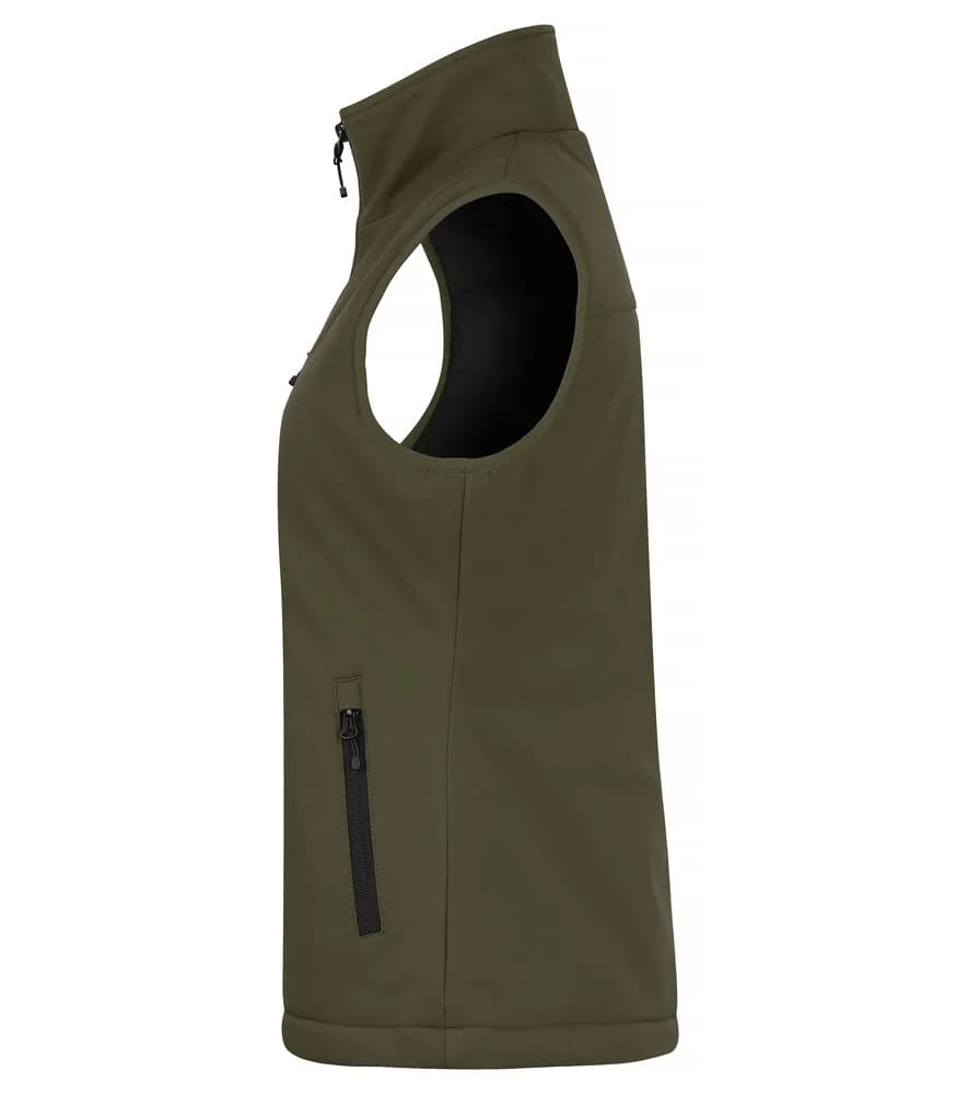 Padded Softshell Vest Women - Fog Green