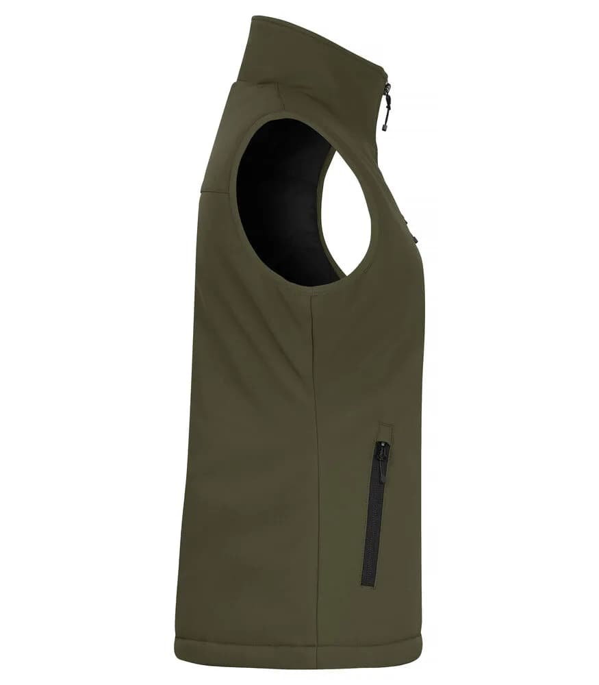 Padded Softshell Vest Women - Fog Green