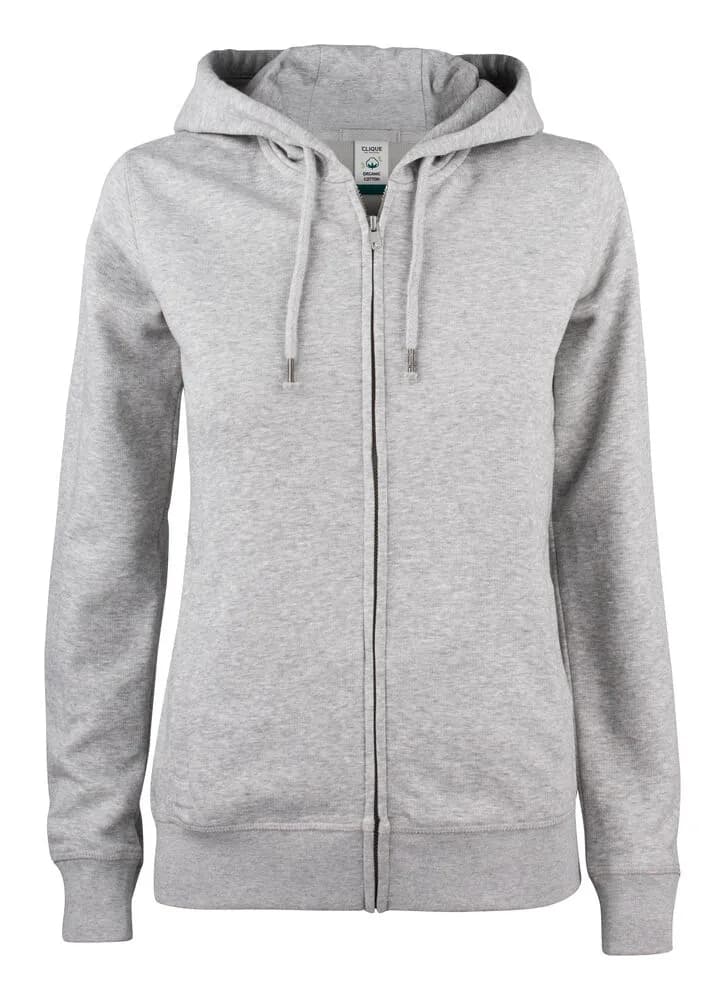 Premium Oc Hoody Full Zip Women - Grey Melange