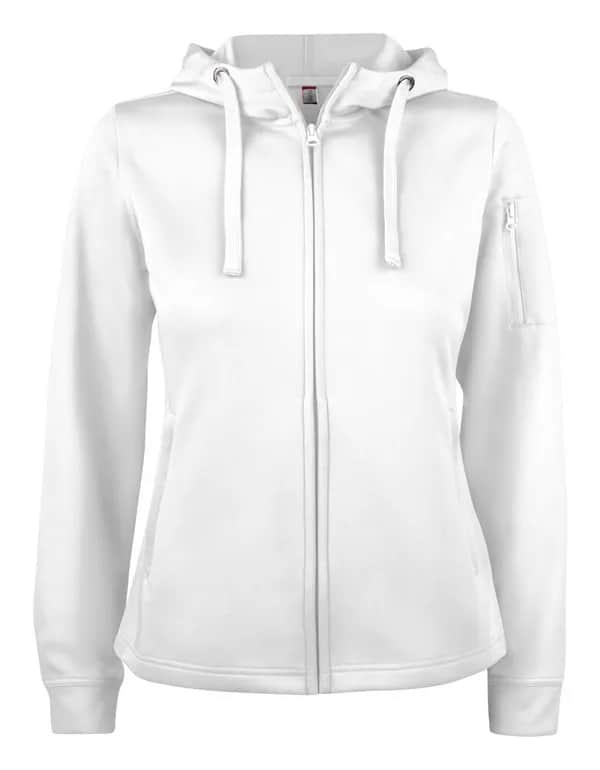 Basic Active Hoody Full Zip Women - White