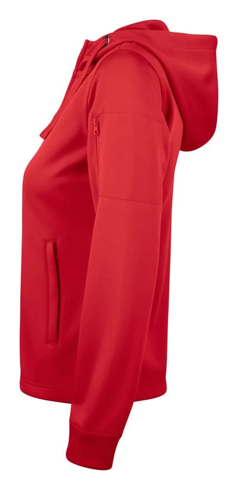 Basic Active Hoody Full Zip Women - Red