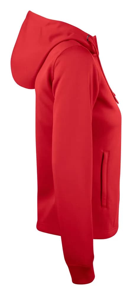 Basic Active Hoody Full Zip Women - Red