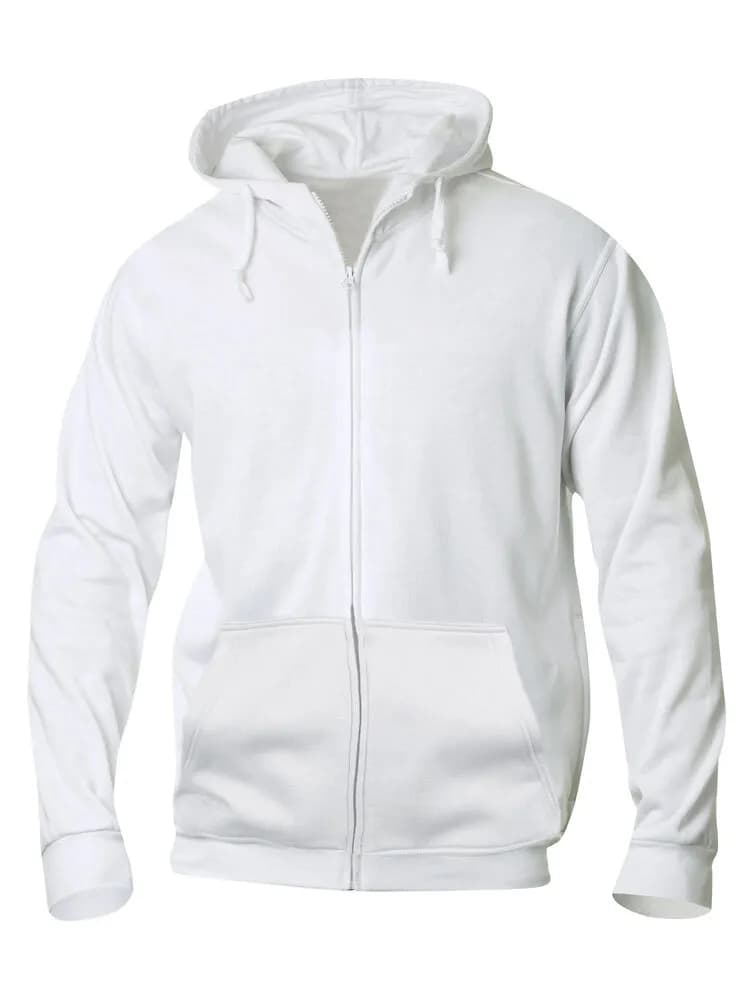 Basic Hoody Full Zip - White