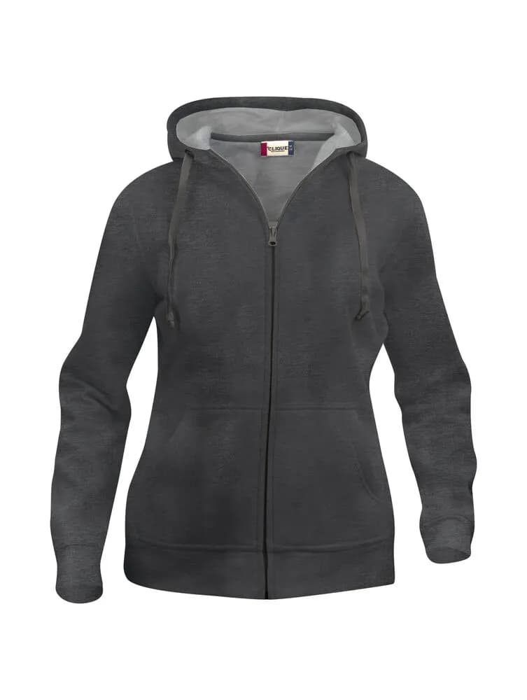 Basic Hoody Full Zip Women - Anthracite Melange