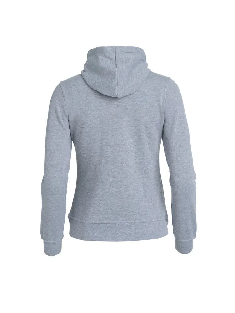 Basic Hoody Full Zip Women - Grey Melange