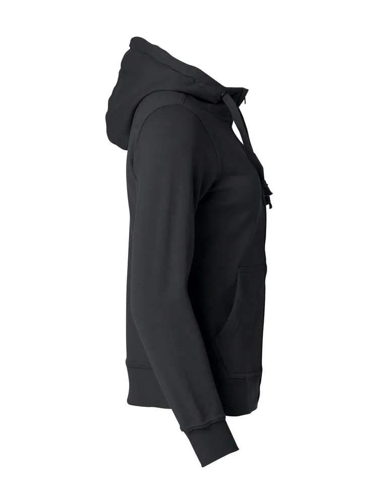 Basic Hoody Full Zip Women - Black
