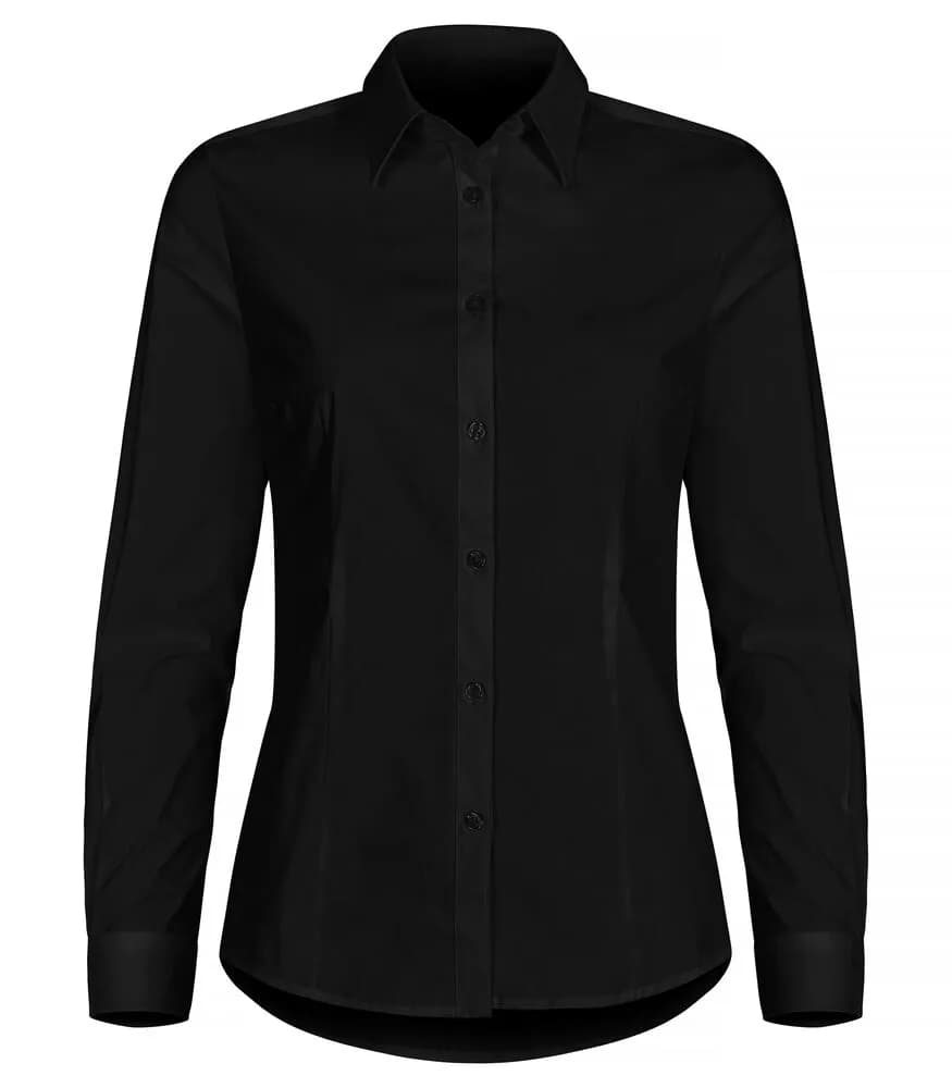 Stretch Shirt L/S Women - Black