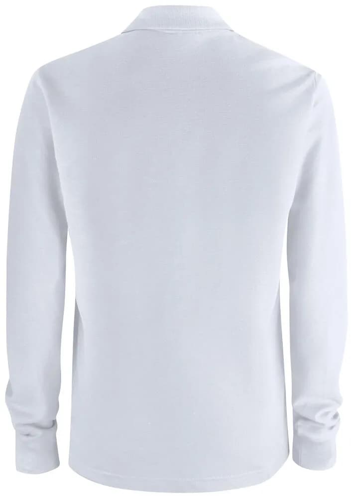 Basic Polo Pocket L/S - White